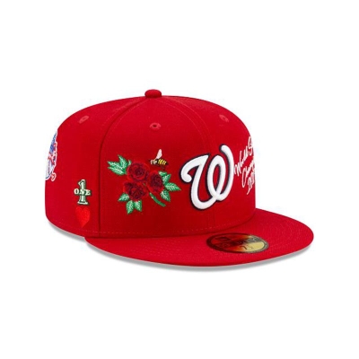 Sapca New Era Washington Nationals MLB Icon 59FIFTY Fitted - Rosii